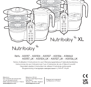 Manual Babymoov A001117 Nutribaby Robot de cozinha