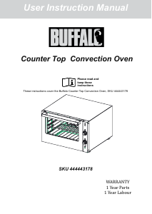 Manual Buffalo GD279 Oven