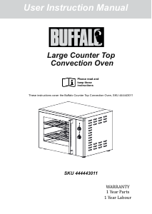 Manual Buffalo GD278 Oven