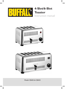 Manual Buffalo CB433 Toaster