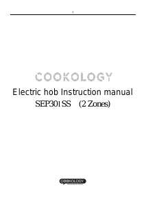 Manual Cookology SEP300BK Hob