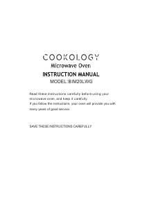 Manual Cookology BIM20LWG Microwave