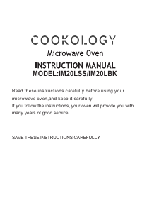 Manual Cookology IM20LBK Microwave