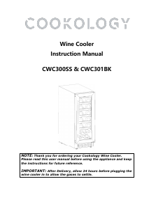 Manual Cookology CWC301BK Wine Cabinet