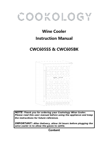 Handleiding Cookology CWC605BK Wijnklimaatkast