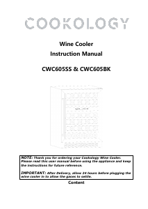 Manual Cookology CWC605BK Wine Cabinet