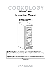 Handleiding Cookology CWC300WH Wijnklimaatkast