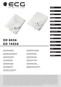 Handleiding ECG ED 14036 Elektrische deken