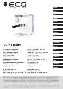 Manuale ECG ESP 20301 Macchina per espresso