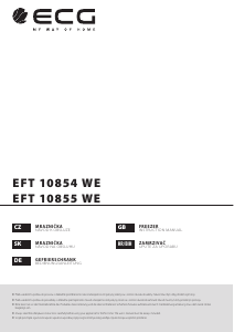 Priručnik ECG EFT 10855 WE Zamrzivač