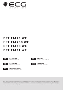 Bedienungsanleitung ECG EFT 11430 WE Gefrierschrank