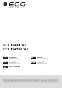 Priručnik ECG EFT 114250 WE Zamrzivač