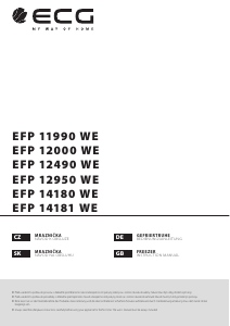 Manual ECG EFP 14180 WE Freezer