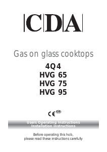 Manual CDA 4Q4SS Hob