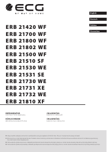 Bedienungsanleitung ECG ERB 21530 WE Kühl-gefrierkombination
