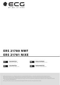 Manuál ECG ERS 21780 NWF Lednice s mrazákem