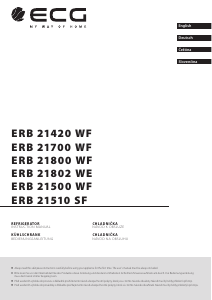 Handleiding ECG ERB 21500 WF Koel-vries combinatie