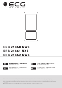 Návod ECG ERB 21861 NXE Chladnička s mrazničkou