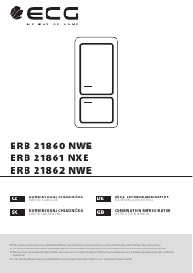 Návod ECG ERB 21862 NWE Chladnička s mrazničkou