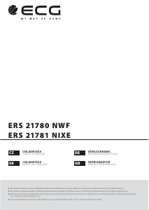 Handleiding ECG ERS 21781 NIXE Koel-vries combinatie