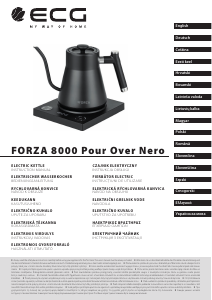 Használati útmutató ECG Forza 8000 Pour over Nero Vízforraló