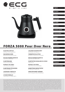 Használati útmutató ECG Forza 5000 Pour over Nero Vízforraló