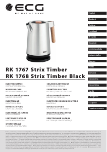 Használati útmutató ECG RK 1768 Strix Timber Black Vízforraló