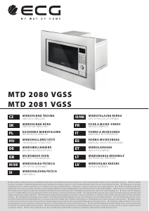 Rokasgrāmata ECG MTD 2081 VGSS Mikroviļņu krāsns