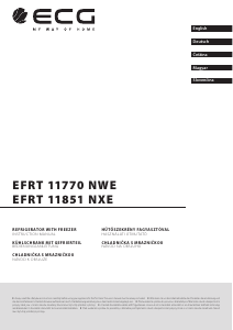 Handleiding ECG EFRT 11851 NXE Koelkast