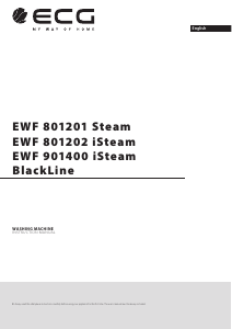 Manual ECG EWF 901400 iSteam BlackLine Washing Machine