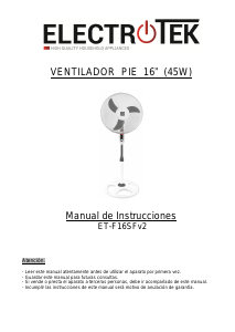 Manual de uso Electrotek ET-F16SFV2 Ventilador