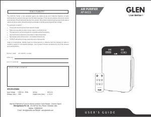 Manual Glen SA 6033 Air Purifier