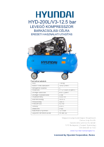 Használati útmutató Hyundai HYD-200L/V3 Kompresszor