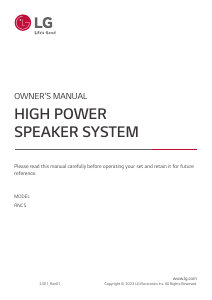 Manual LG RNC5 Speaker