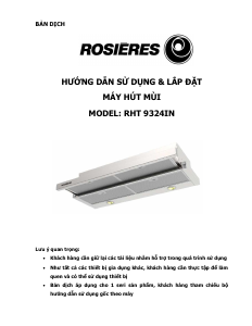 Hướng dẫn sử dụng Rosières RHT 9324IN Mũ đầu bếp