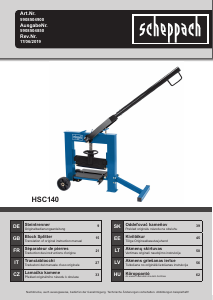 Mode d’emploi Scheppach HSC140 Fendeuse à bois