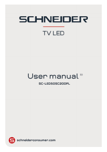 Manual Schneider SC-LED50SC200PL LED Television