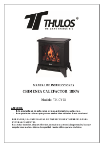 Manual de uso Thulos TH-CY02 Chimenea electrica