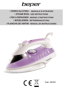 Manual de uso Beper 50.815 Plancha