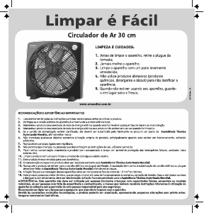 Manual Mondial CA-02-6P Ventilador