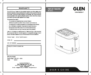 Manual Glen SA 3012 Toaster