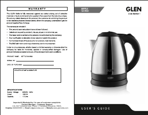 Manual Glen SA 9002 Kettle