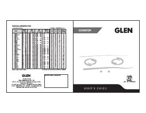 Handleiding Glen CT 1020 GT JU BB Kookplaat