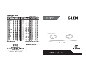 Handleiding Glen CT 1021 GT FB HF Kookplaat