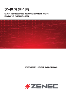 Manual Zenec Z-E3215 (for BMW) Car Navigation