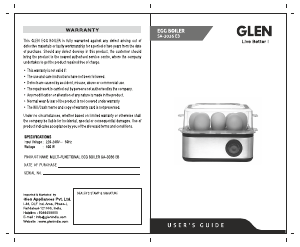 Manual Glen SA 3036 Egg Cooker