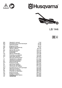 Vadovas Husqvarna LB 144i Vejapjovė