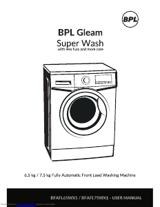 Manual BPL BFAFL65WX1 Washing Machine