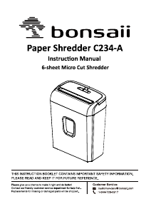 Manual Bonsaii C234-A Paper Shredder