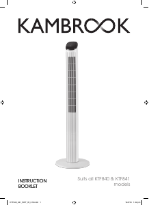 Manual Kambrook KTF840WHT Fan